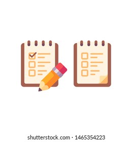 To do list with a pencil flat icon