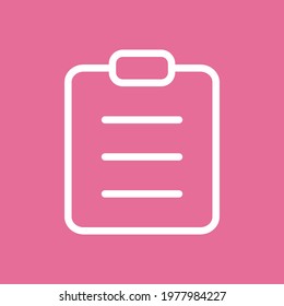 to do list with pink background. Icon vector