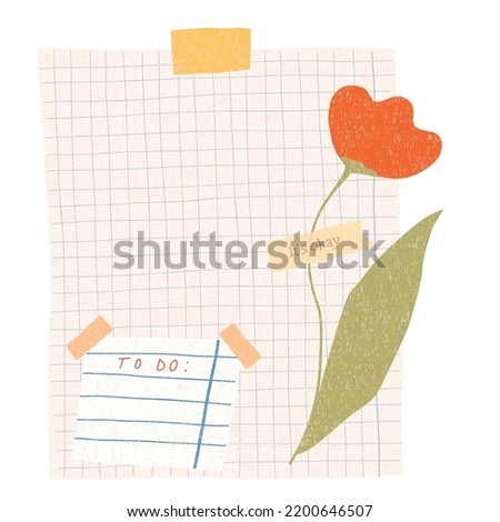 To do list, Planner pages bullet journal with flower