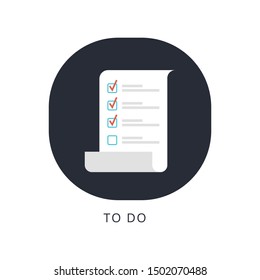 To do list or planning icon concept. 