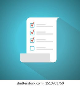 To do list or planning icon concept. Blue Theme Concept.