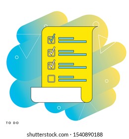 To do list or planning icon concept. 