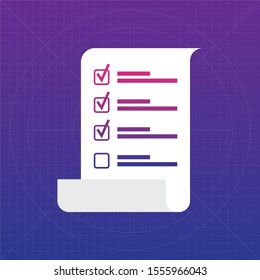 To do list or planning icon concept.