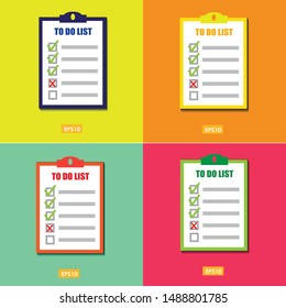 To Do List Or Planning Icon In Flat Style Vector Illustration