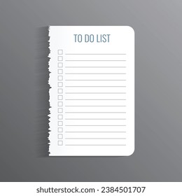 To do list or planning icon in flat style. Paper sheet with clipboard vector illustration on isolated background. Checkbox plan sign business concept.