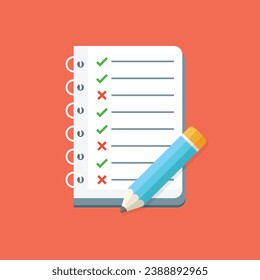 To do list or planning icon in flat style. Paper sheet with clipboard vector illustration on isolated background. Checkbox plan sign business concept.