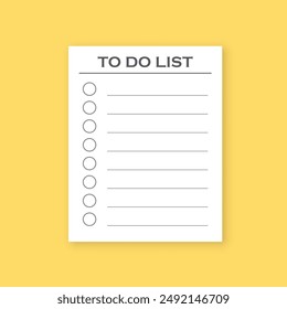 To do list or planning icon in flat style. Paper sheet with clipboard vector illustration on isolated background. Checkbox plan sign business concept.