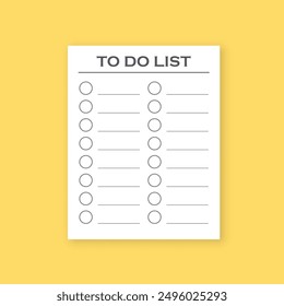 To do list or planning icon in flat style. Paper sheet with clipboard vector illustration on isolated background. Checkbox plan sign business concept.