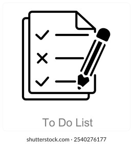 To do list and rating icon concept