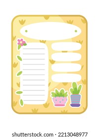 To do list schedule planner. Vector illustration