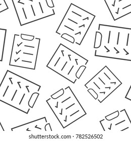 To do list seamless pattern background. Business flat vector illustration. Checklist, task list symbol pattern.
