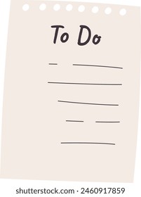 To Do List Sheet Vector Illustration