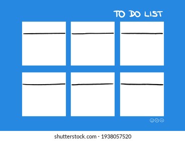 To Do List Sketch on Blue Background