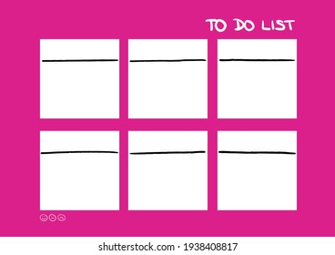 Para hacer esbozo de lista en fondo rosado