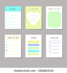 To Do List Stickers Pack Various Vector Note Papers