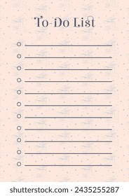 To do list study planner. Worksheet template with witchcraft pattern, Halloween.