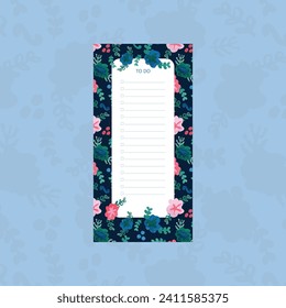 To do list template illustration with leaves