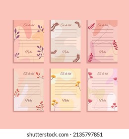 To do list template with natural theme