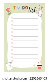 To do list template for planner. Cute and trendy.