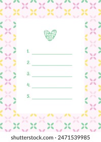 To do list, template. Printable