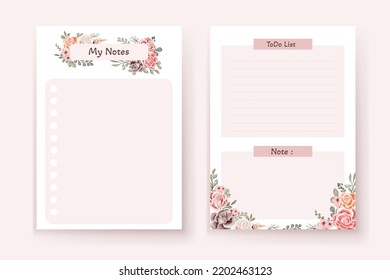 to do list template with rose pink pastel