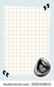 To do list template. A set of templates for posts or stories for social media. Posters with halftone collage are trending. Decorative planning element.. Vector stock illustration