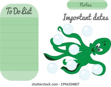 To do list template . weekly or daily planner, note paper. Daily Weekly Routine caterpillar cartoon. Can be used at school or children’s bedrooms.