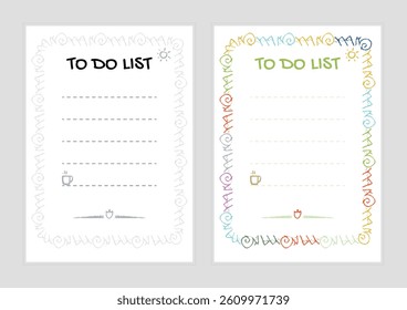  To Do List Vector Background Template