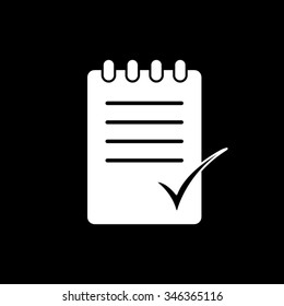 to do list vector icon isolated on black
