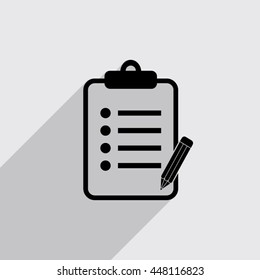 to do list vector icon with long shadow