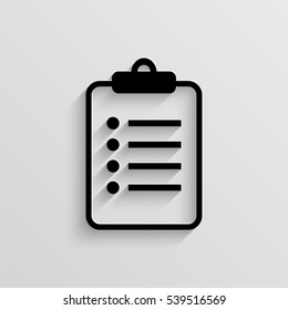 To do list vector icon with  shadow