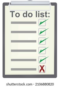 To do list. vector illustration