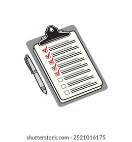 To Do List Vector Image, Checklist Illustration, Clipboard Vector Image, Daily Planner Form Image Cartoon, Checkbox Icon.