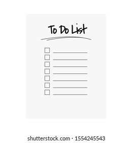 To do list vector planning task concept a paper sheets with check box illustration