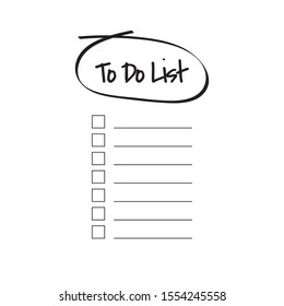 To do list vector planning task concept paper sheets with check box illustration