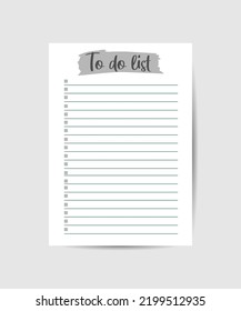 To do list vector planning task concept paper sheets with check box illustration