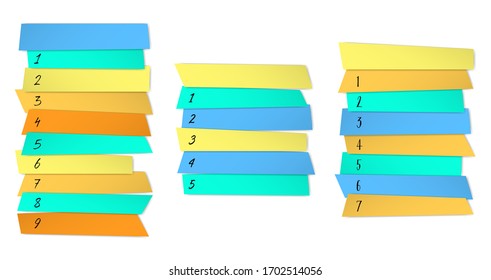 To do list vector templates set for goals. Motivation social media post design. Self improvement resolution, week, month or year goals outline. List of blank memo notices. Future thinking graphics.