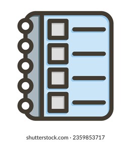 To Do List Vector Thick Line Filled Colors Icon For Personal And Commercial Use.
