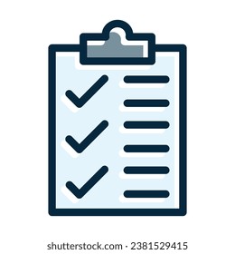 To Do List Vector Thick Line Filled Dark Colors Icons For Personal And Commercial Use.
