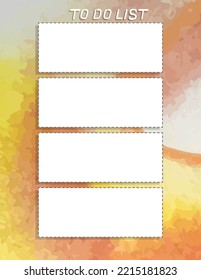 to do list with watercolor background