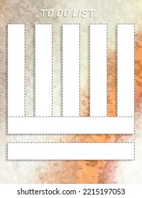to do list with watercolor background