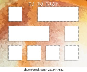 to do list with watercolor background