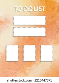 to do list with watercolor background