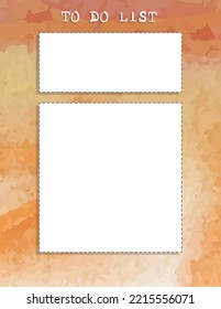 to do list with watercolor background