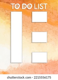 to do list with watercolor background