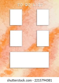 to do list with watercolor background