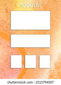 to do list with watercolor background
