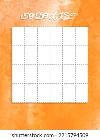 to do list with watercolor background