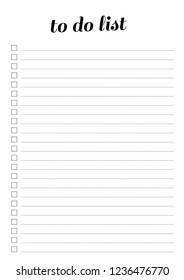 To do list with white background	