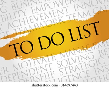 To Do List word cloud, business concept